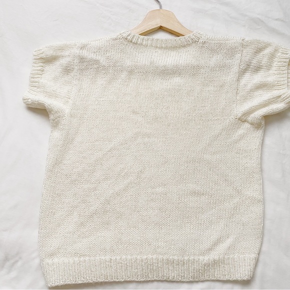 Vintage Cap Sleeve V-Neck Sweater - Picture 7 of 8